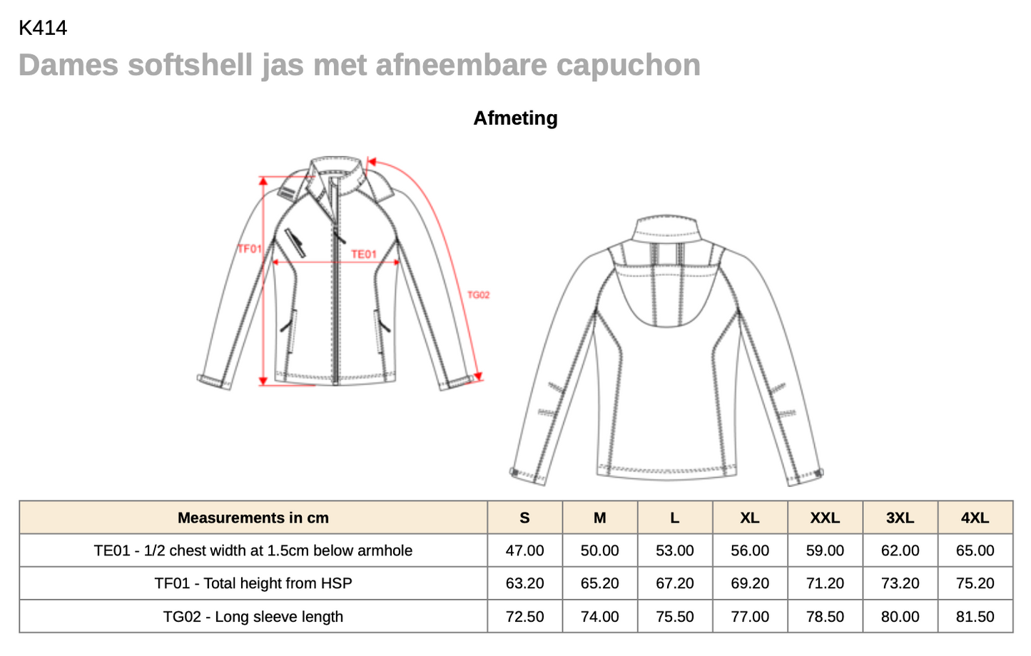 Softshell Jas – Afneembare Capuchon (Dames)